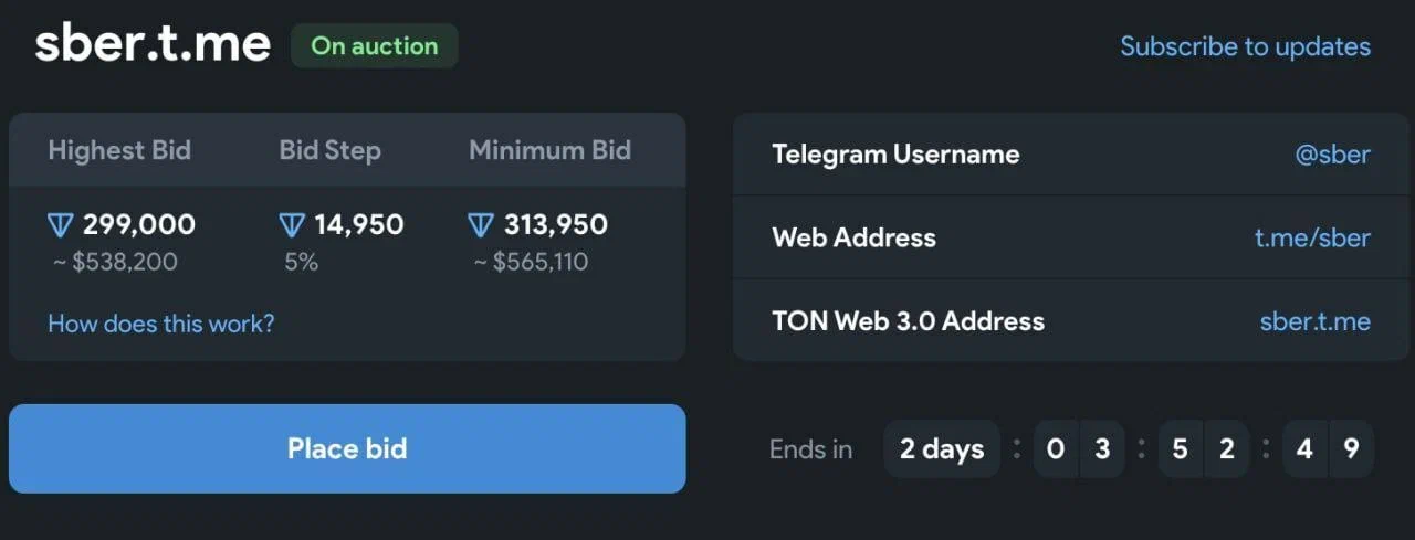 How to create an NFT username in Telegram